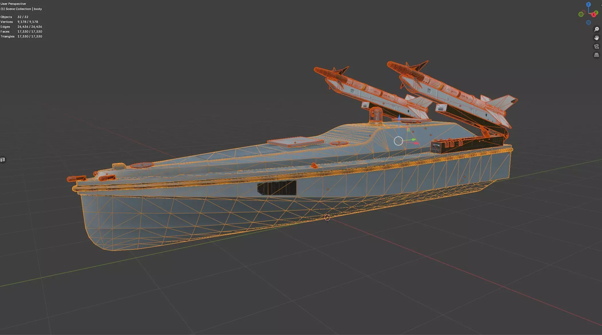 Multi purpose Unmanned Surface Vessel Magura Low-poly 3D model_26