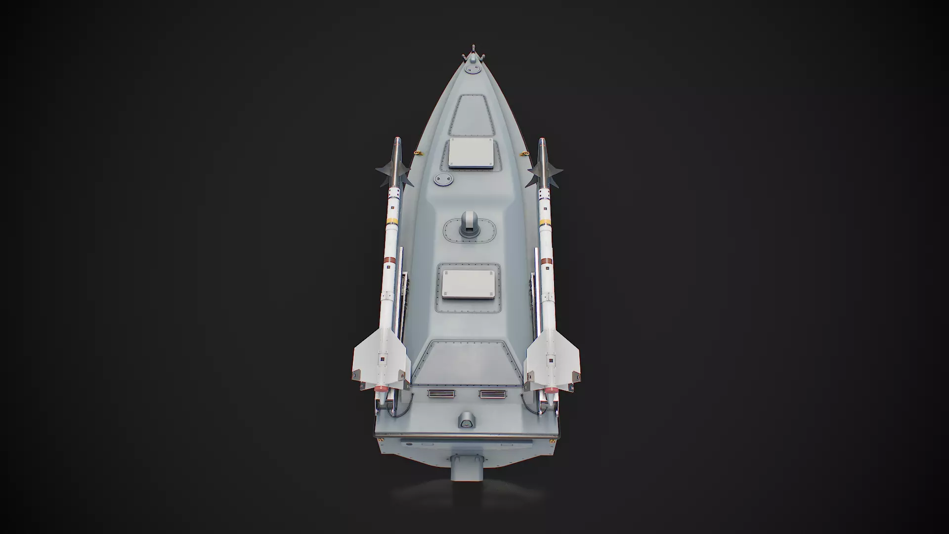 Multi purpose Unmanned Surface Vessel Magura Low-poly 3D model_7