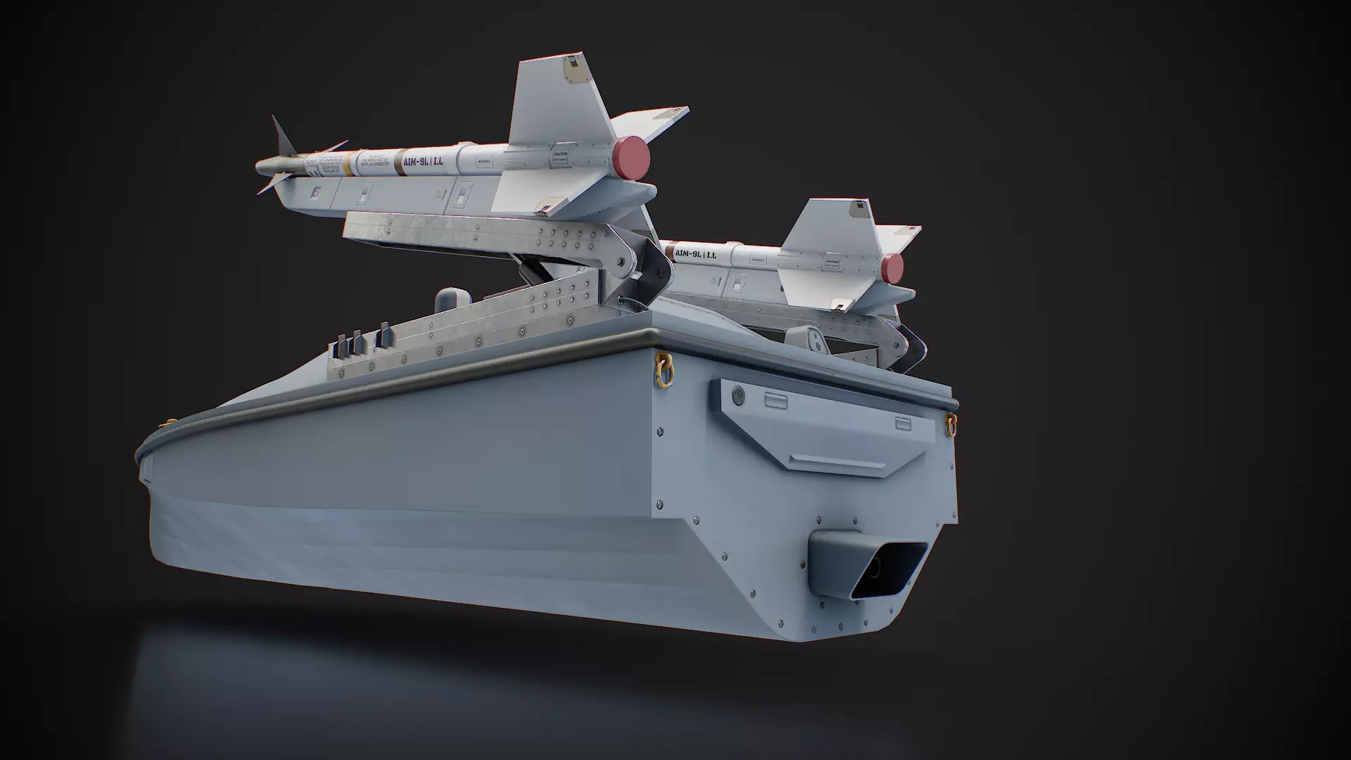 Multi purpose Unmanned Surface Vessel Magura Low-poly 3D model_11