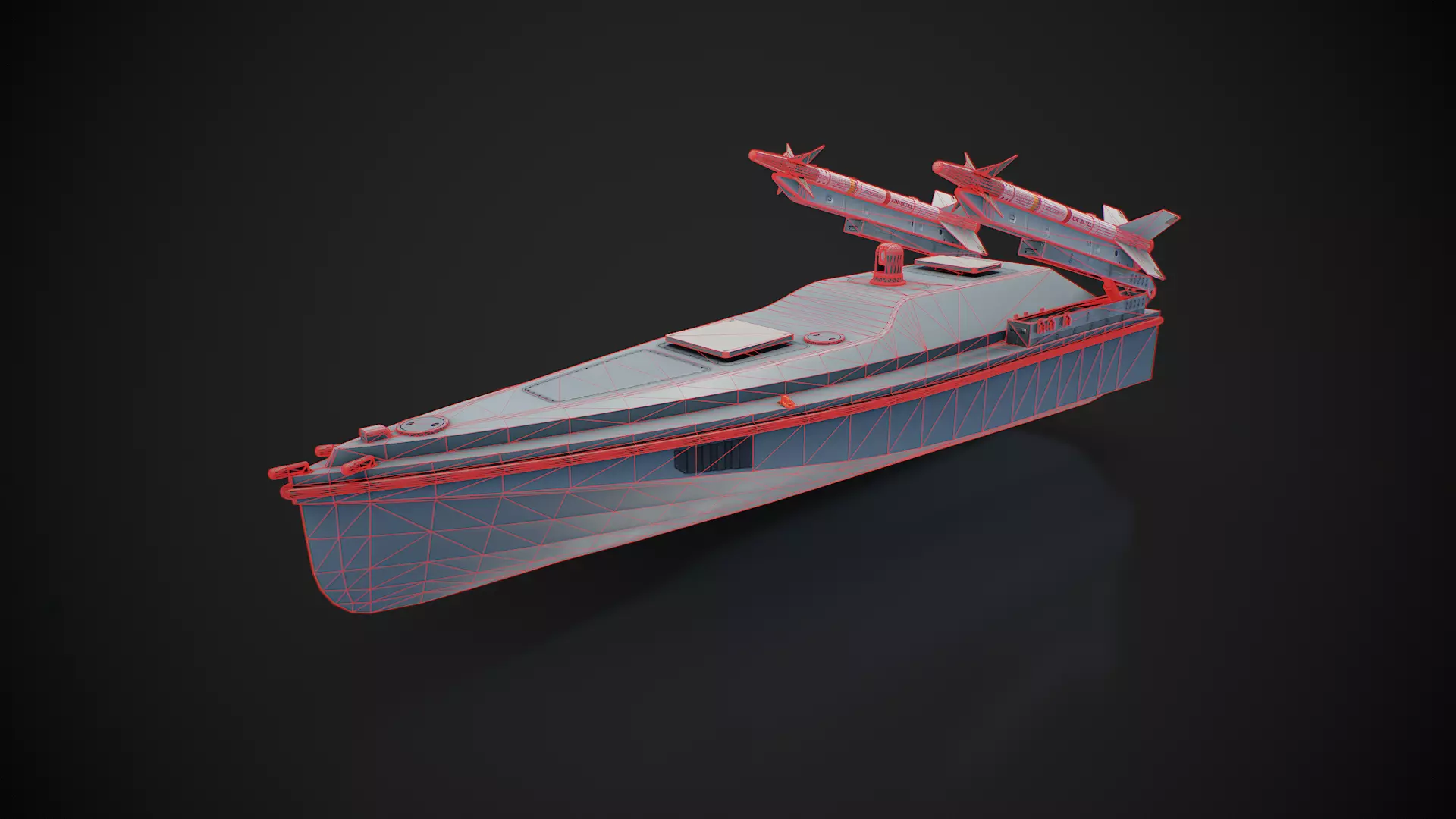 Multi purpose Unmanned Surface Vessel Magura Low-poly 3D model_4