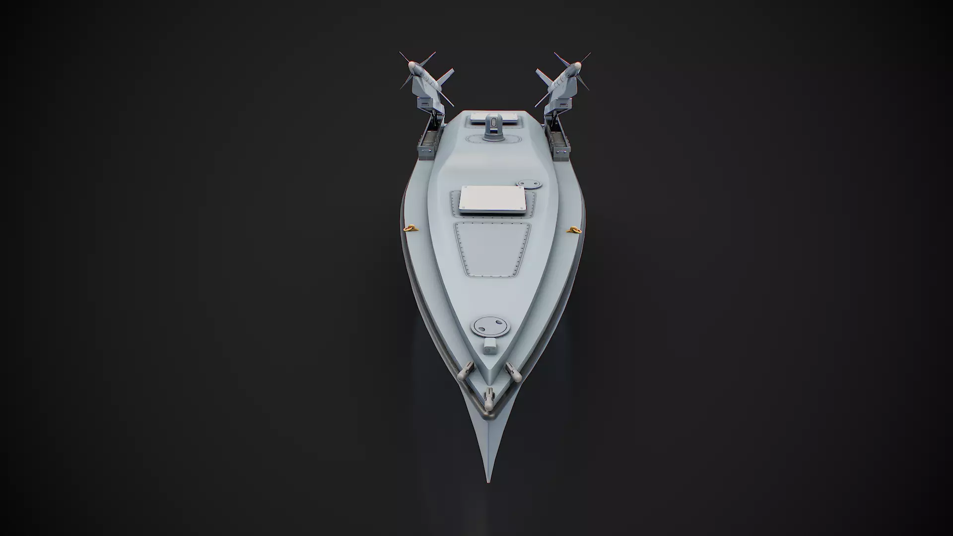 Multi purpose Unmanned Surface Vessel Magura Low-poly 3D model_21