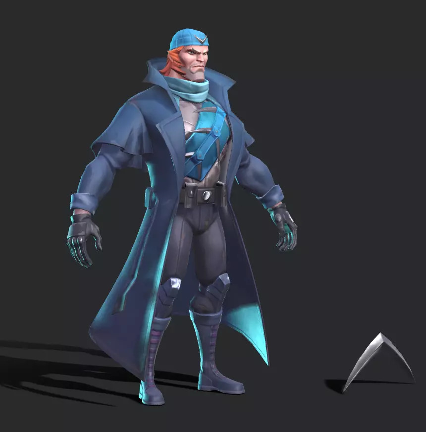  Captain Boomerang Low-poly 3D model_6