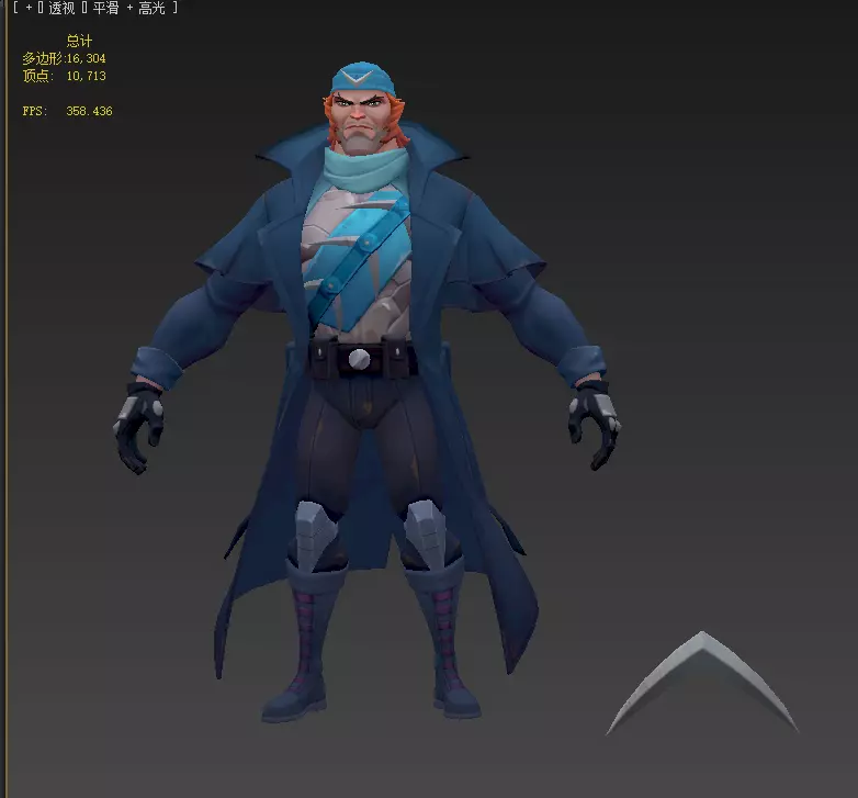  Captain Boomerang Low-poly 3D model_17
