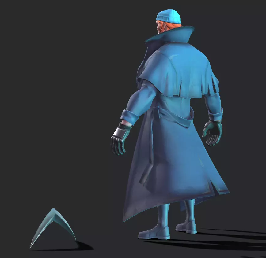  Captain Boomerang Low-poly 3D model_9