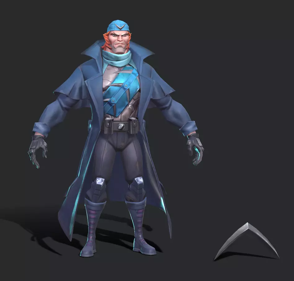  Captain Boomerang Low-poly 3D model_7