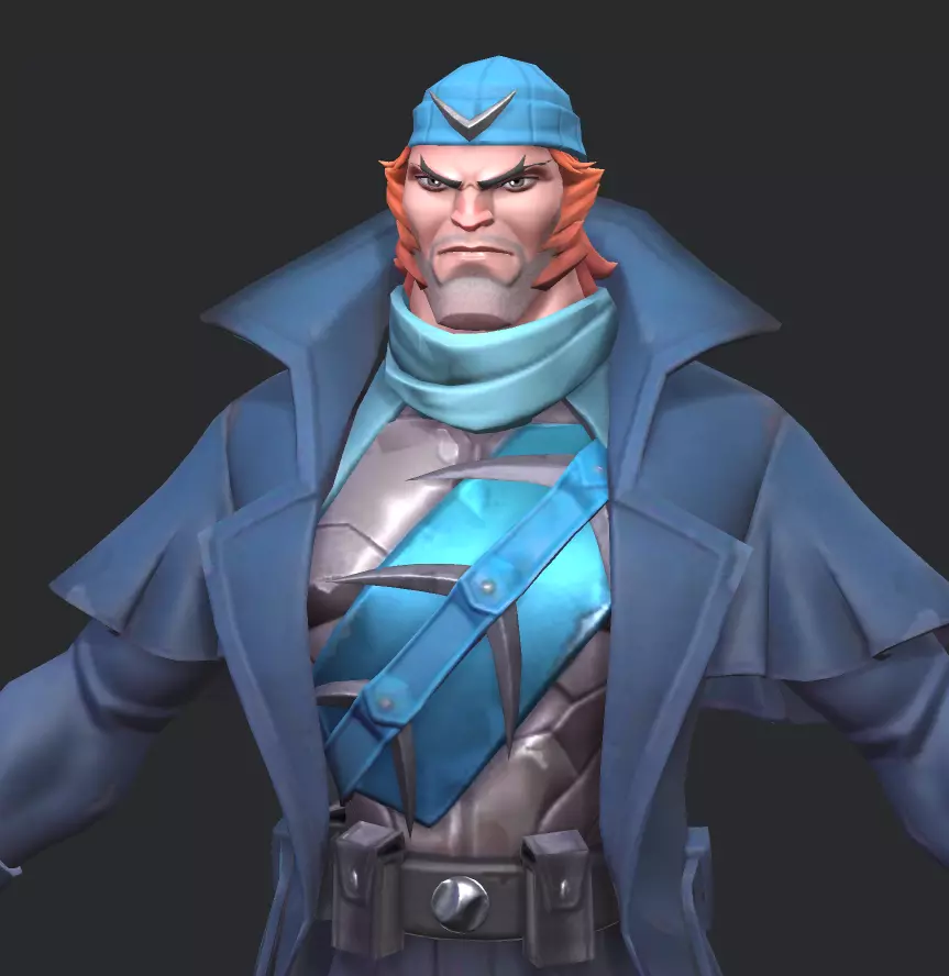  Captain Boomerang Low-poly 3D model_10