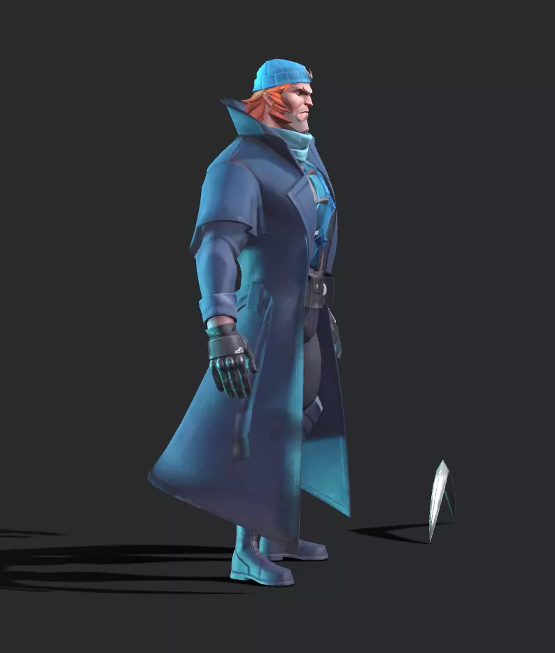  Captain Boomerang Low-poly 3D model_5
