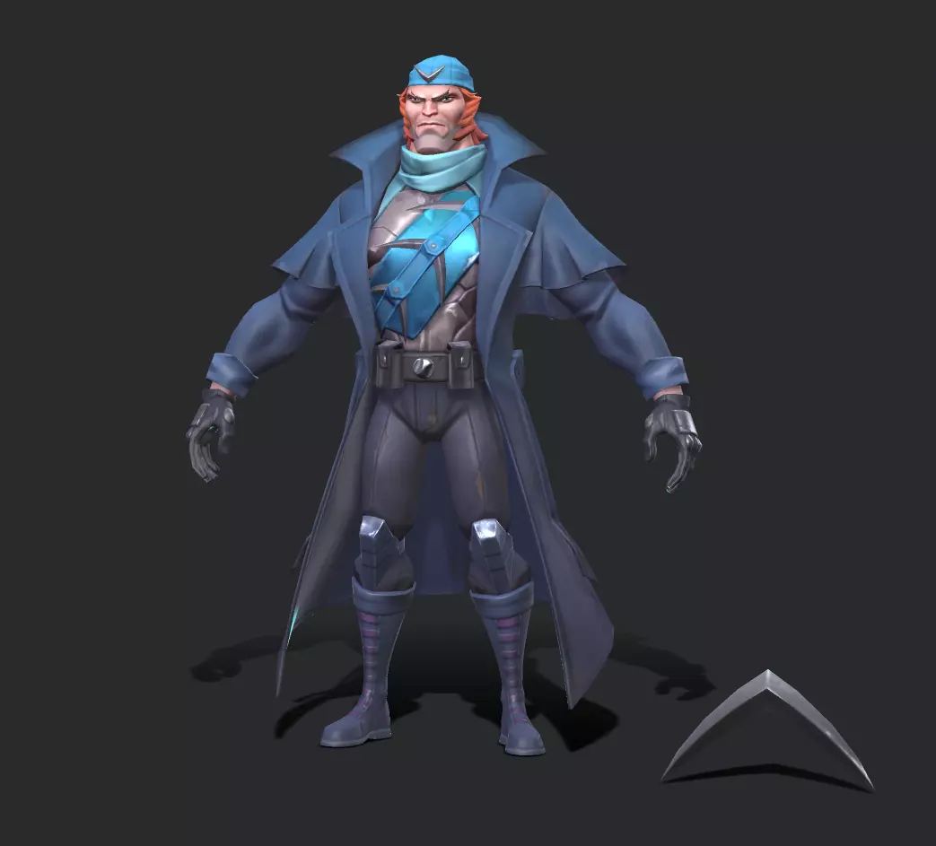  Captain Boomerang Low-poly 3D model_2