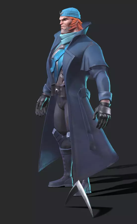  Captain Boomerang Low-poly 3D model_8