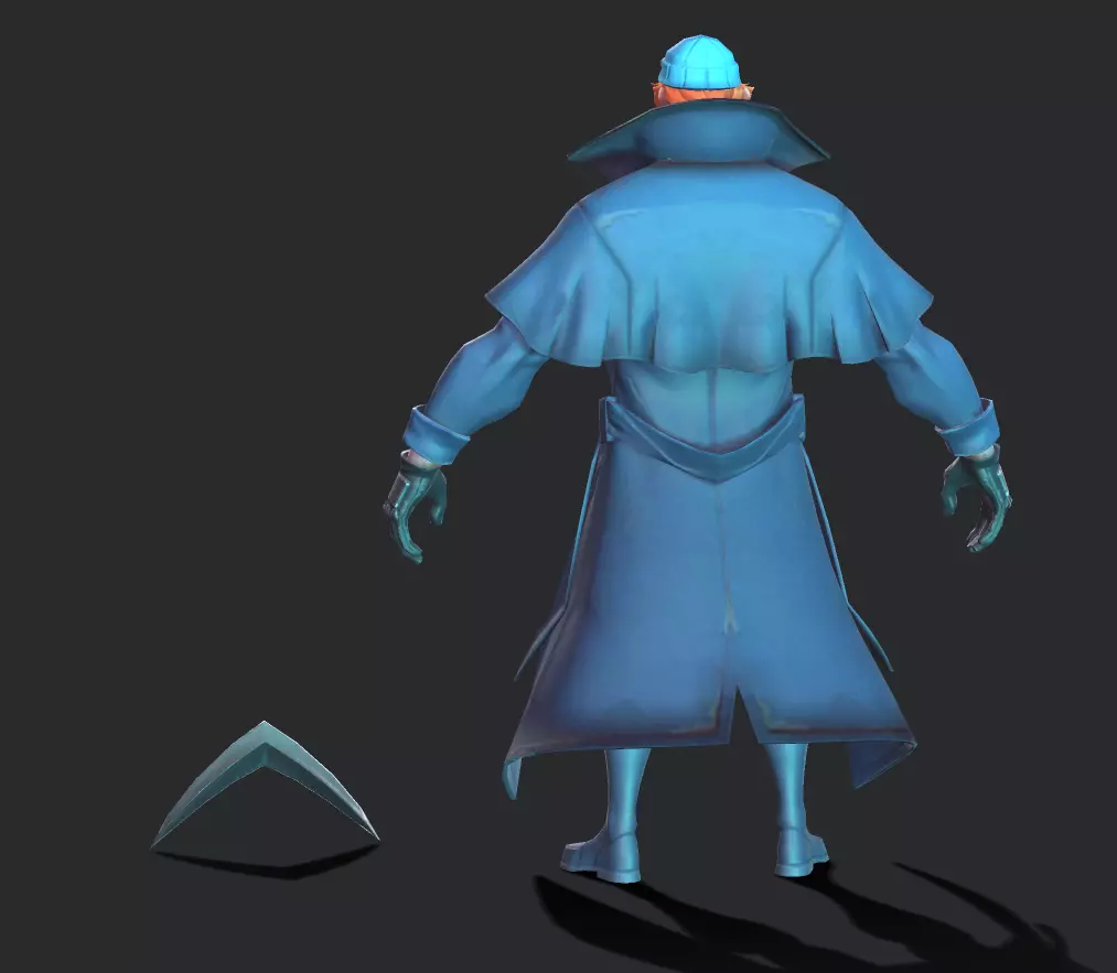  Captain Boomerang Low-poly 3D model_3