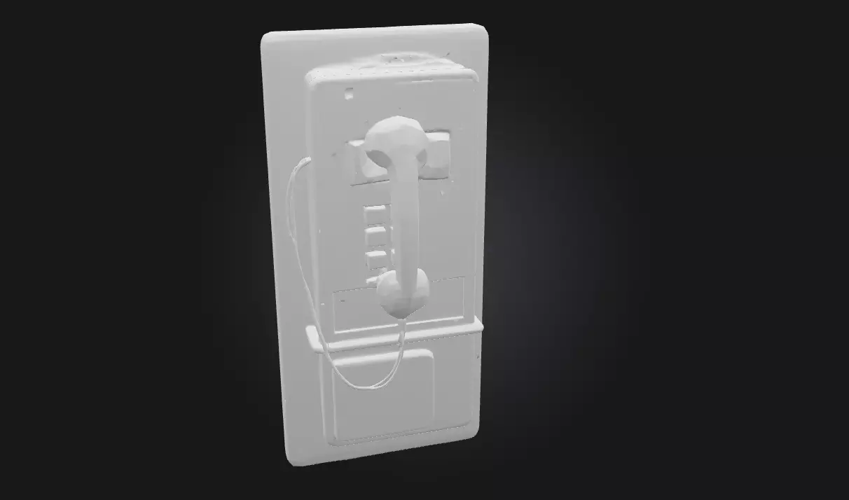 Vintage Payphone Retro Street Corner Relic 3D model_5