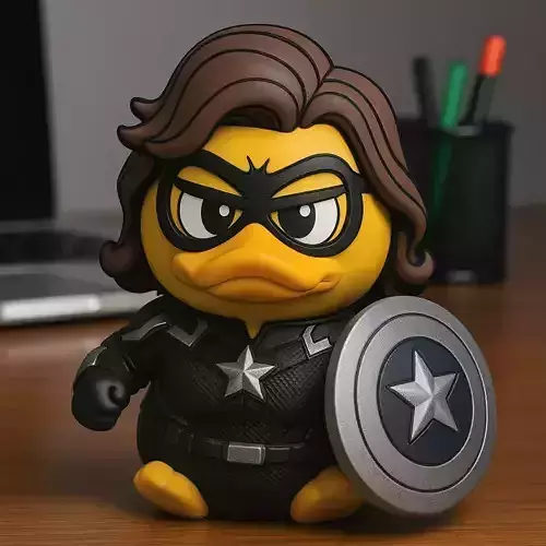 Rubber Duck - Captain America Girl DC model - 3d print 3D print model