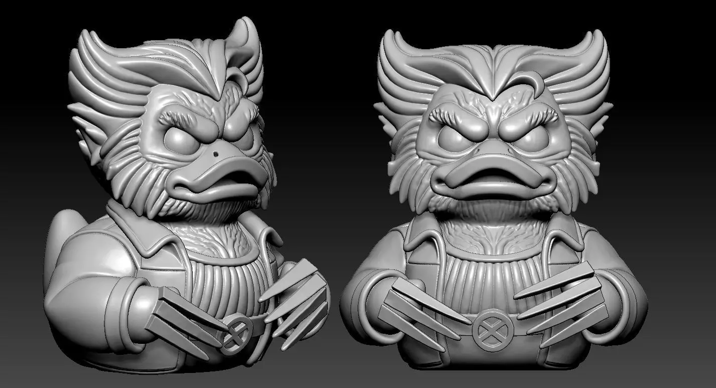 Rubber Duck - Werewolf Logan model - 3d print 3D print model_3