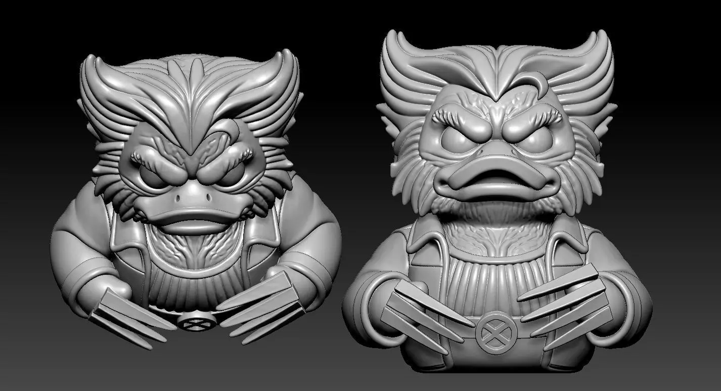 Rubber Duck - Werewolf Logan model - 3d print 3D print model_1