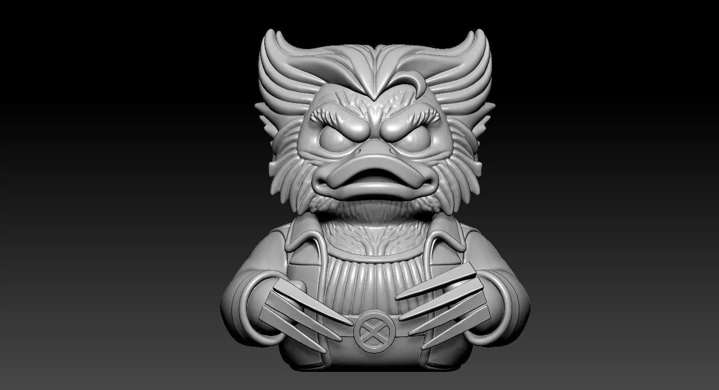 Rubber Duck - Werewolf Logan model - 3d print 3D print model_2