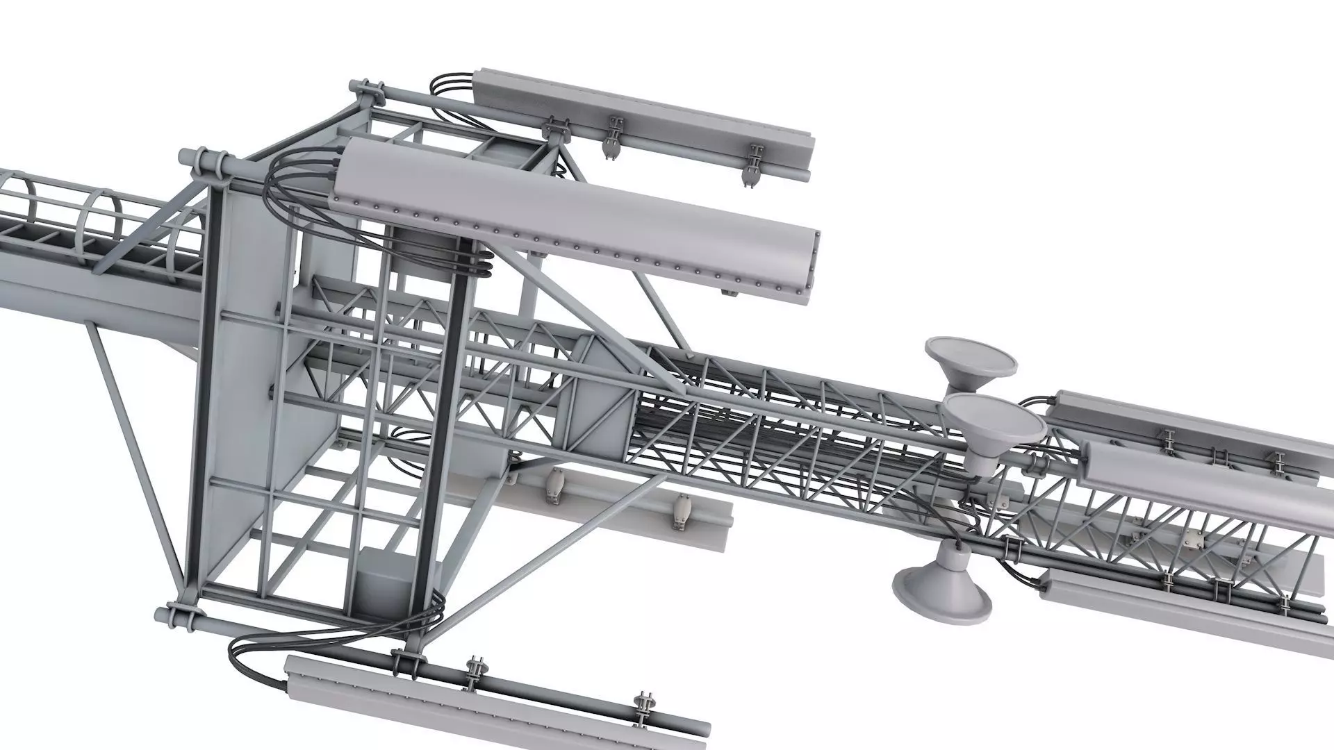 Cell Site Mobile Tower 3D model_1