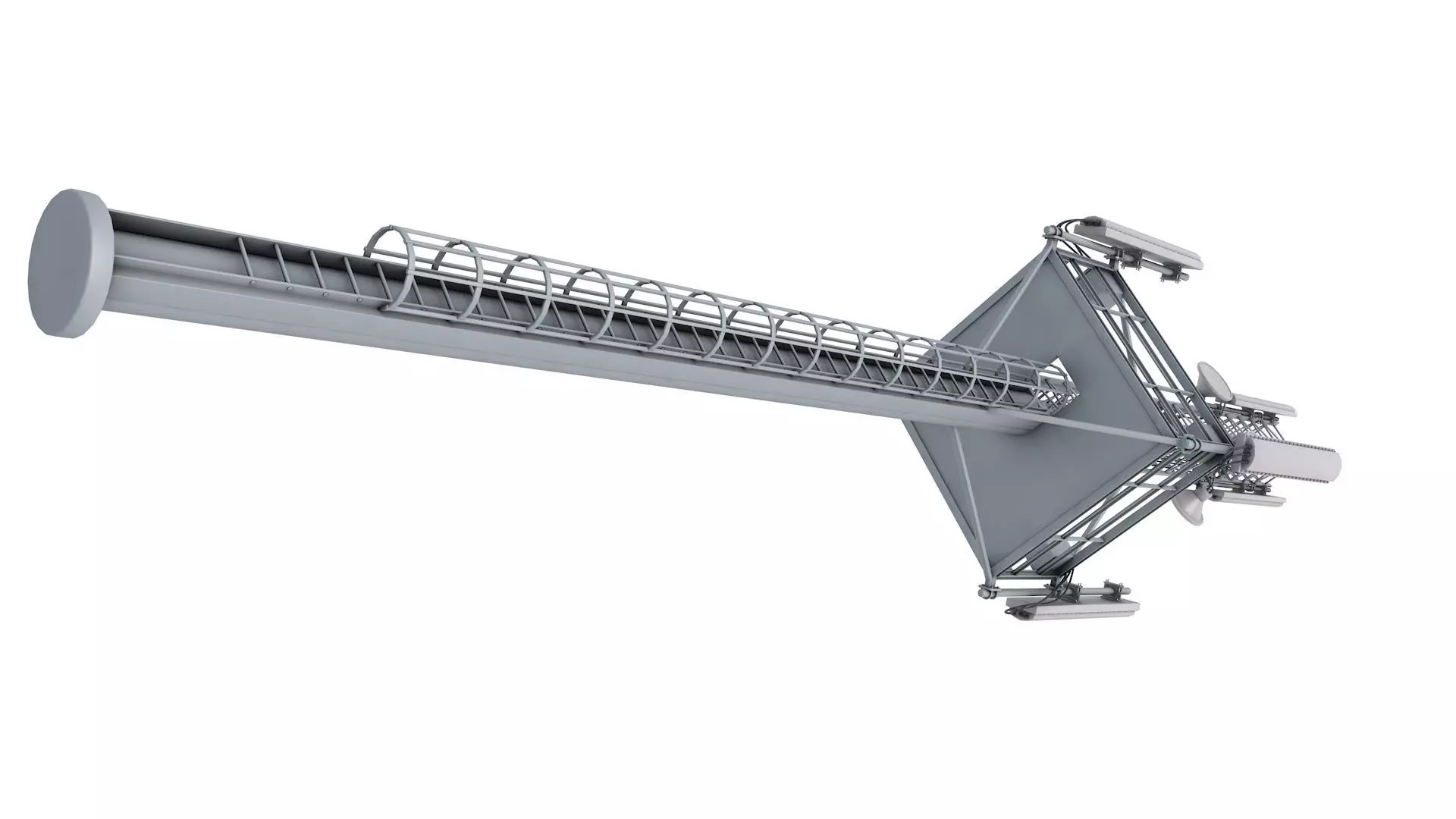 Cell Site Mobile Tower 3D model_4