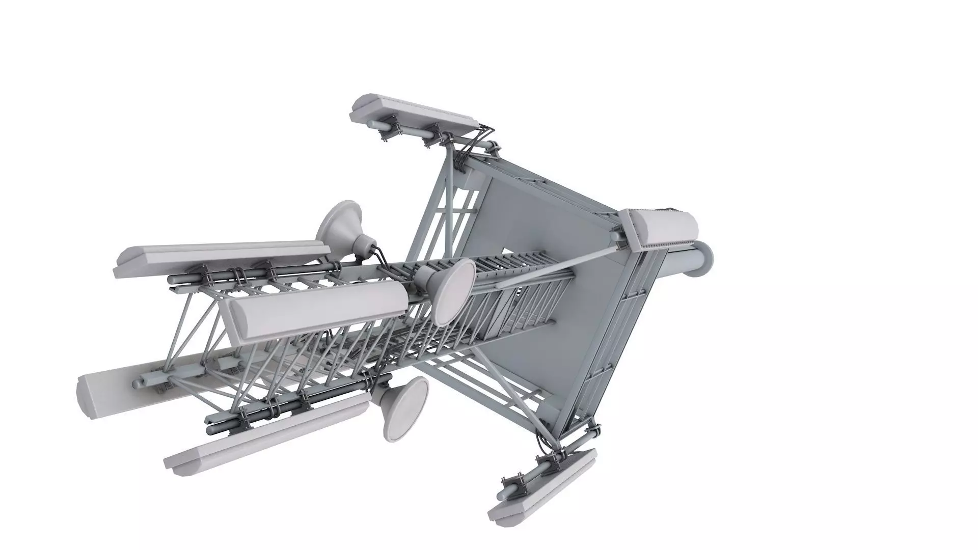 Cell Site Mobile Tower 3D model_2