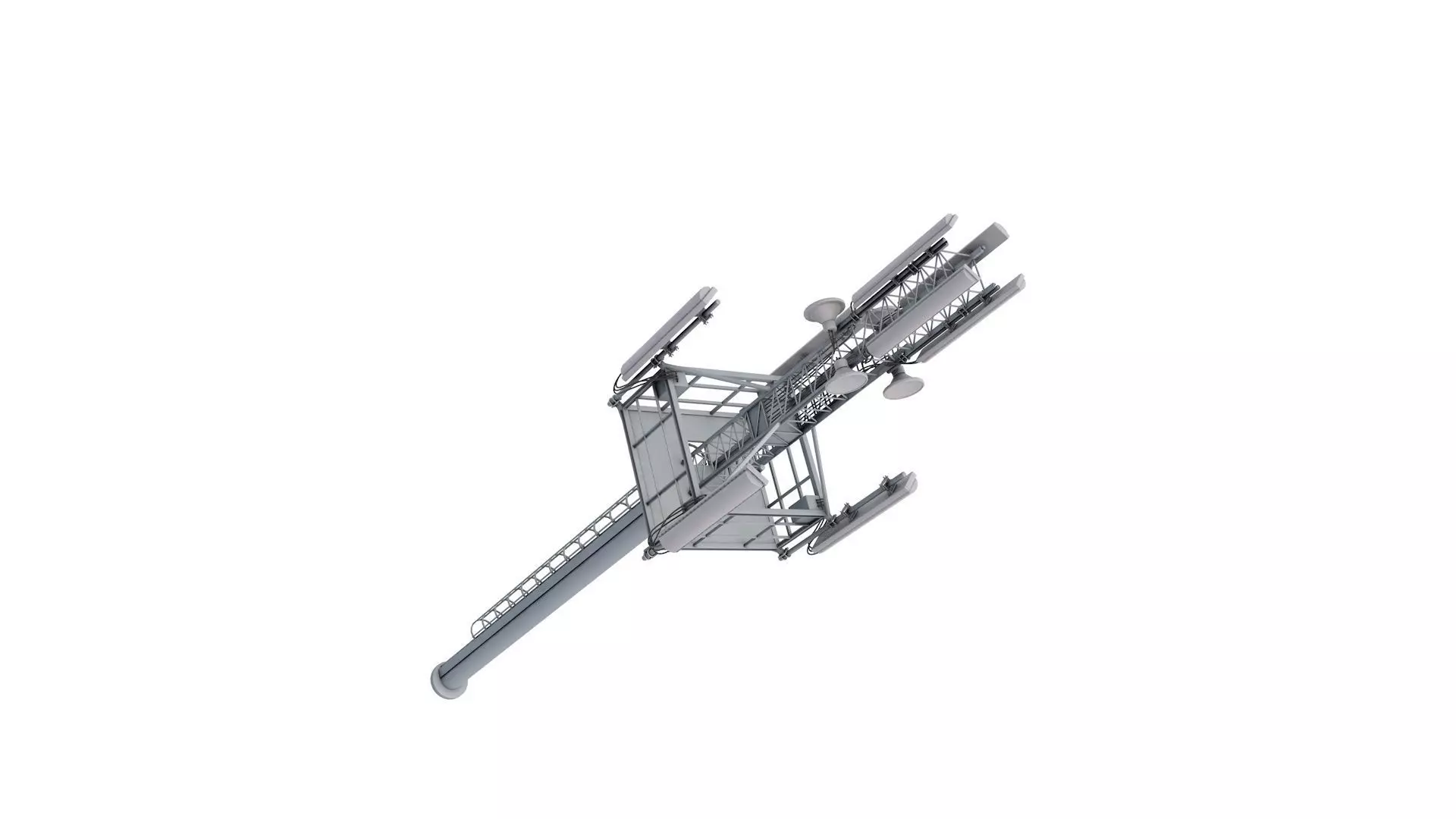 Cell Site Mobile Tower 3D model_5