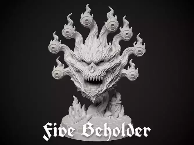 Miniature of a Fire Beholder - 3d print model 3D print model