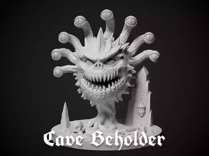 Miniature of a Cave Beholder - 3d print model 3D print model