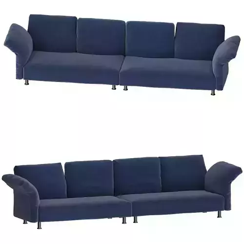 Contemporary Plush Arm Modular Sofa 