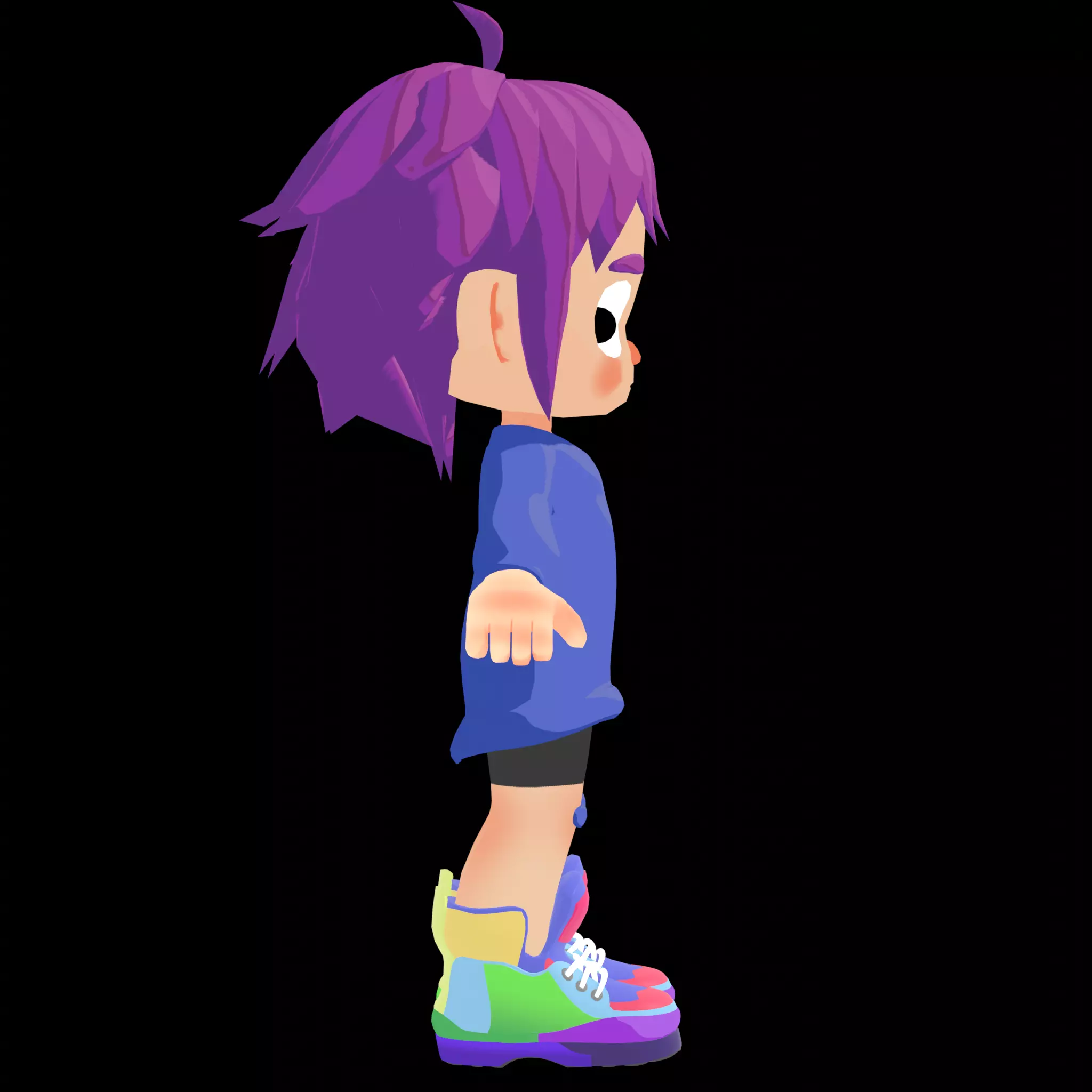 Chibi kid for Blender 3D model_4