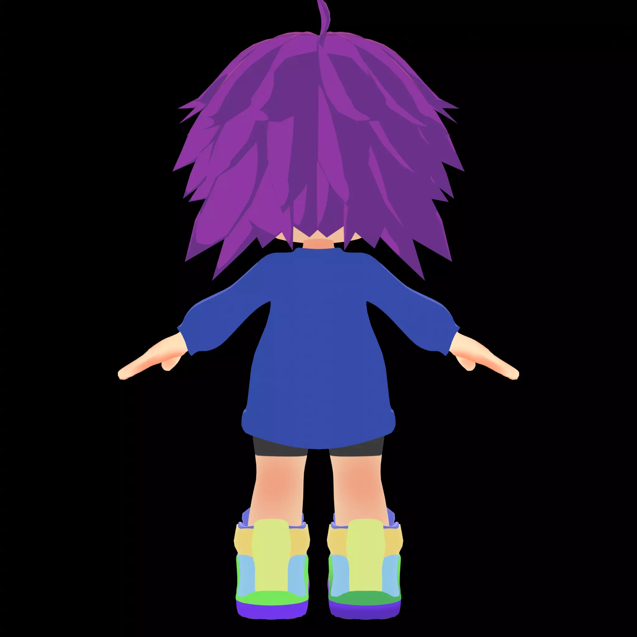 Chibi kid for Blender 3D model_5