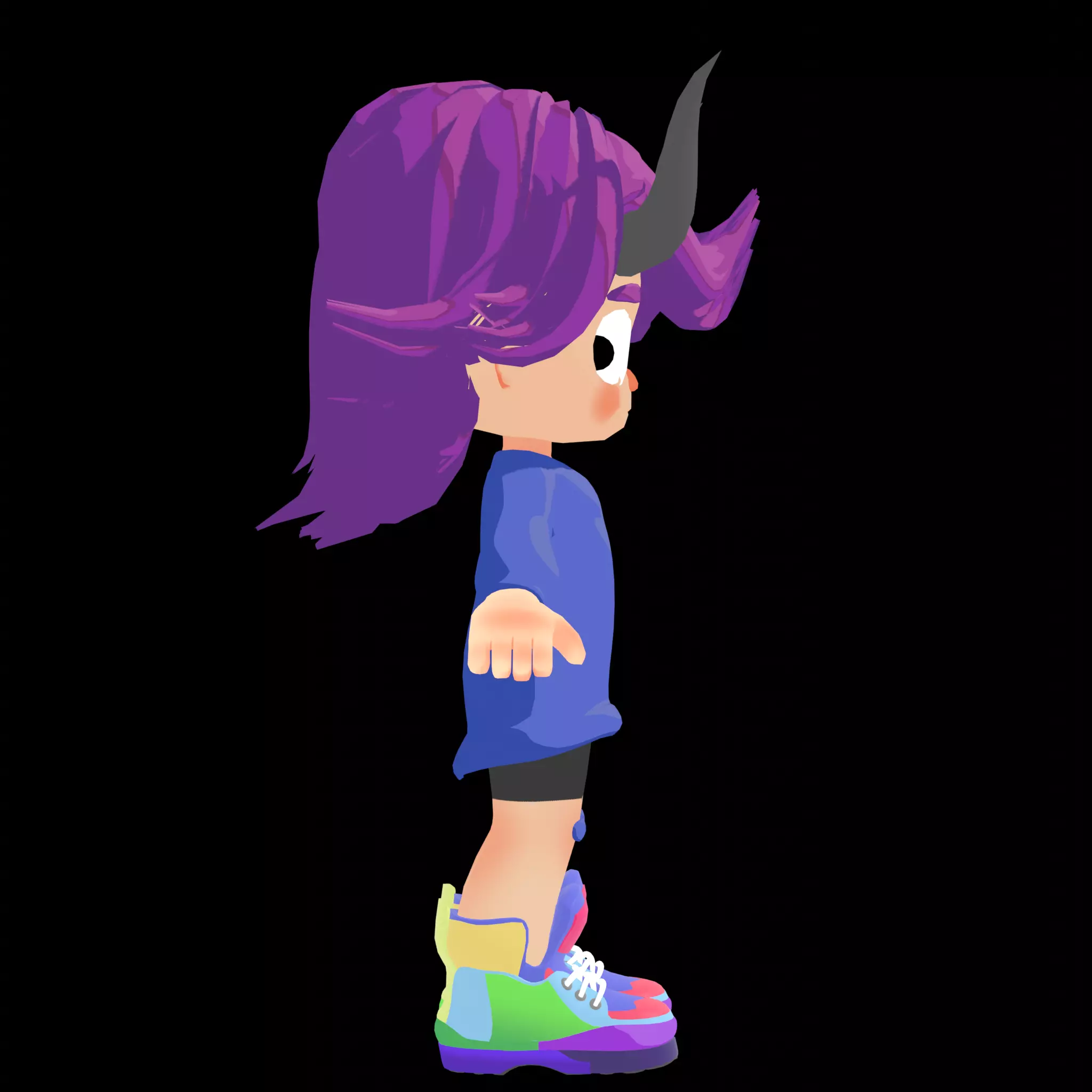 Chibi kid for Blender 3D model_11