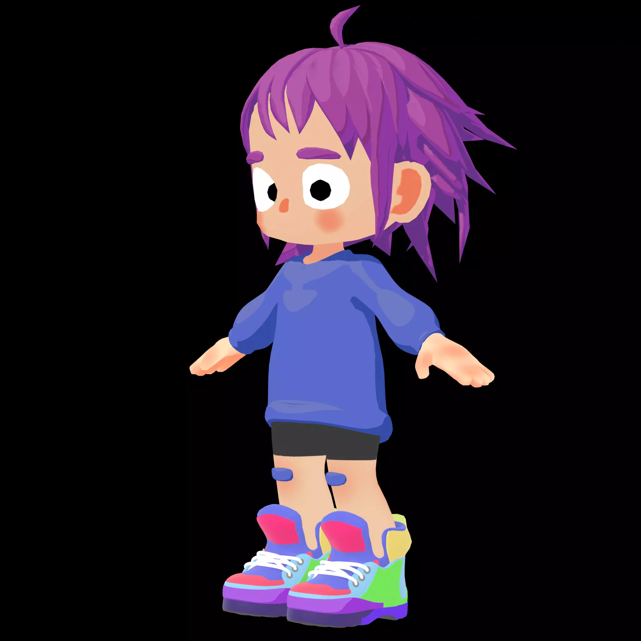 Chibi kid for Blender 3D model_6