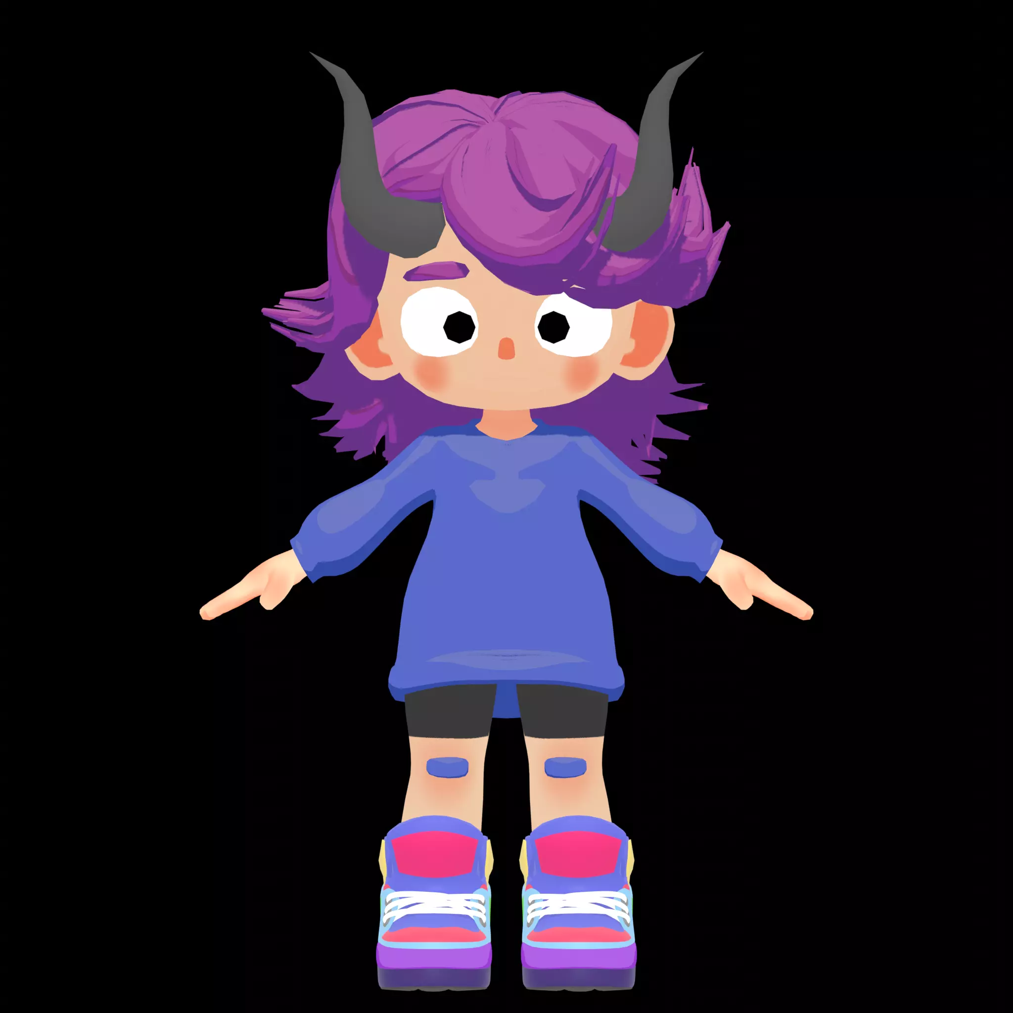 Chibi kid for Blender 3D model_10