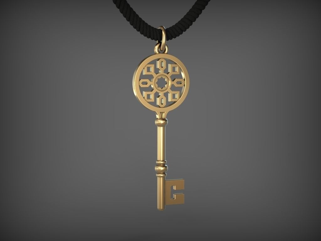Pendant Key 11 STL 3D print model_0