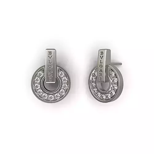 BVL Earring Studs or Necklace  with full pave diamonds