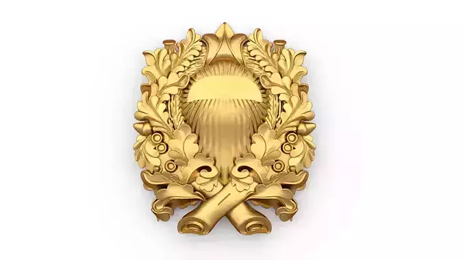 Cartouche classic decorative ornament cnc 3d printing stl