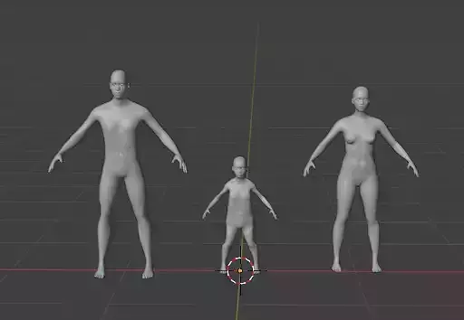Human Template for 3d models