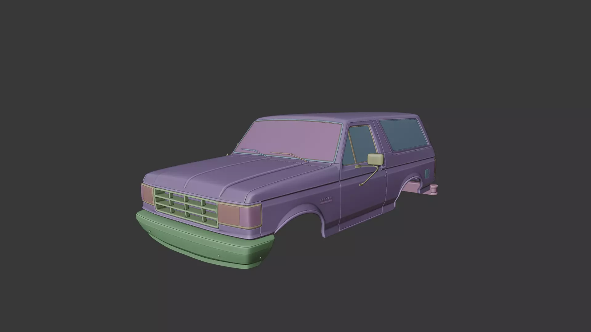 Off-Road SUV Body Inspired by 1970s Bronco 3D print model_8