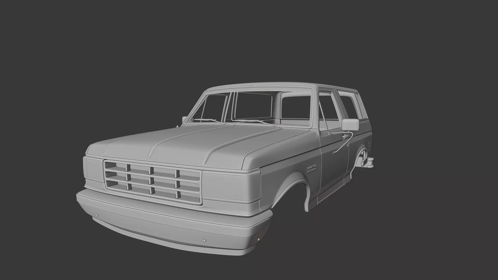 Off-Road SUV Body Inspired by 1970s Bronco 3D print model_0