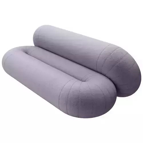 Modern Rounded Tube Sofa 3D Model 3D model