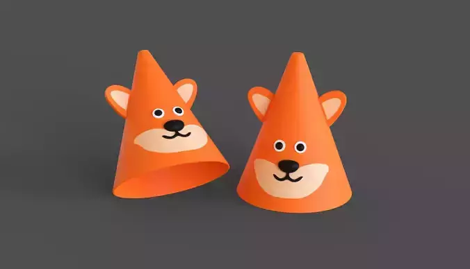 Funny Fox Birthday Hat