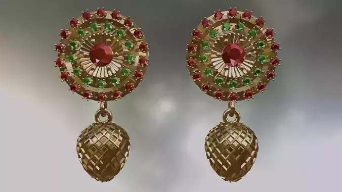 3D Printable Earrings Designs - Fashion Earring-19