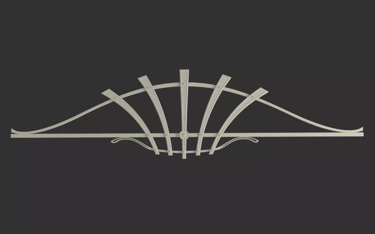 Collection of Wrought Decorative Elements and Garden Furniture 3D model_19