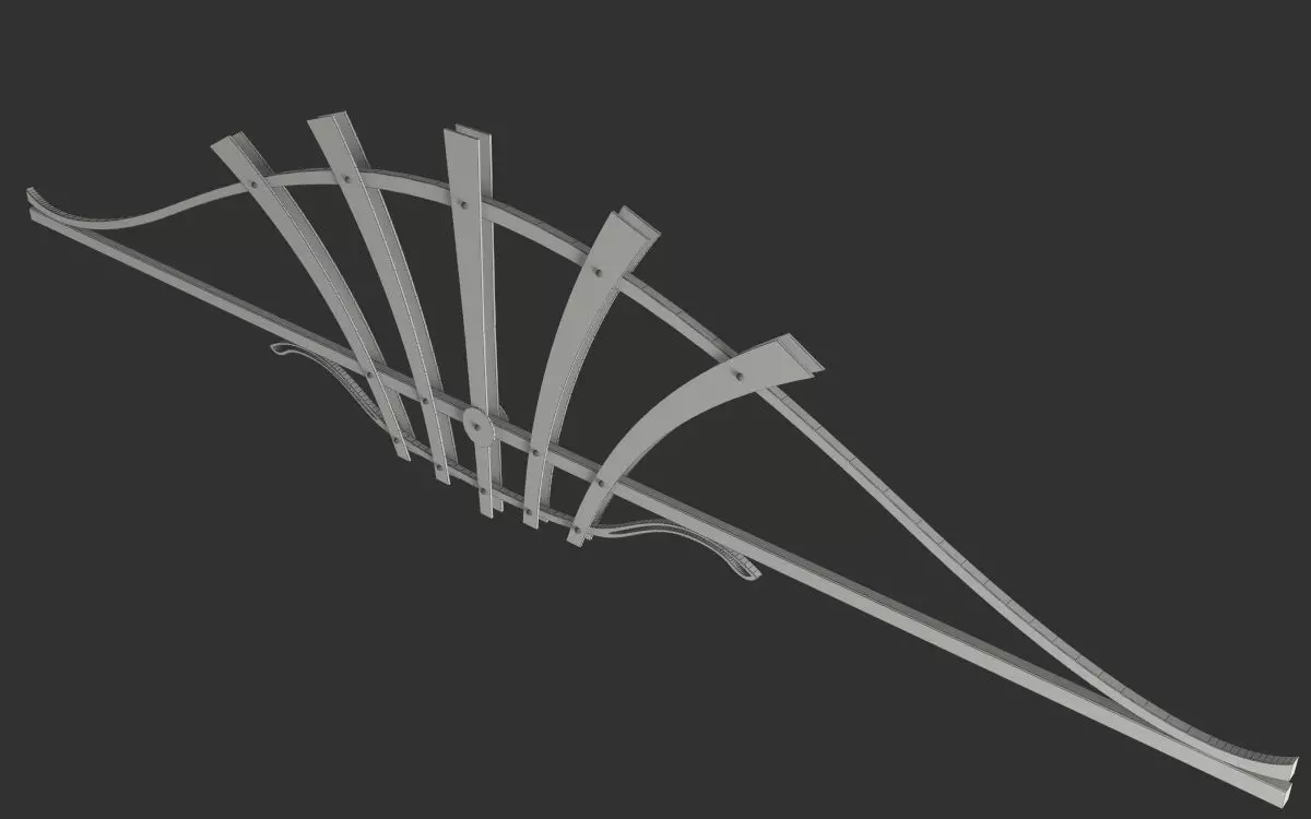 Collection of Wrought Decorative Elements and Garden Furniture 3D model_20