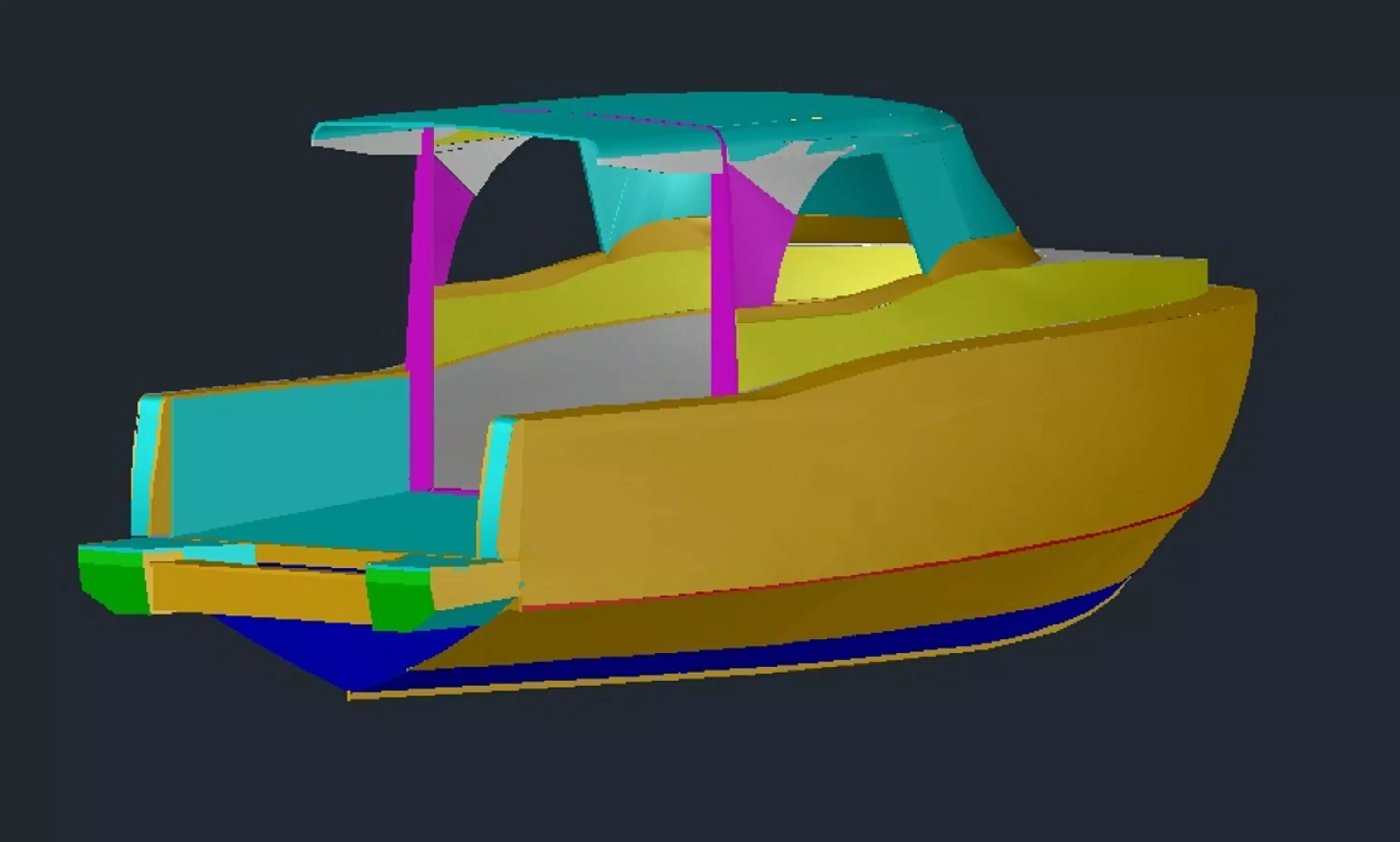 MOTOR BOAT 3D MODEL 3D print model