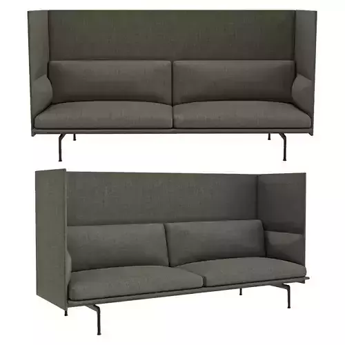 Outline Highback 2-Seater Sofa  3D model