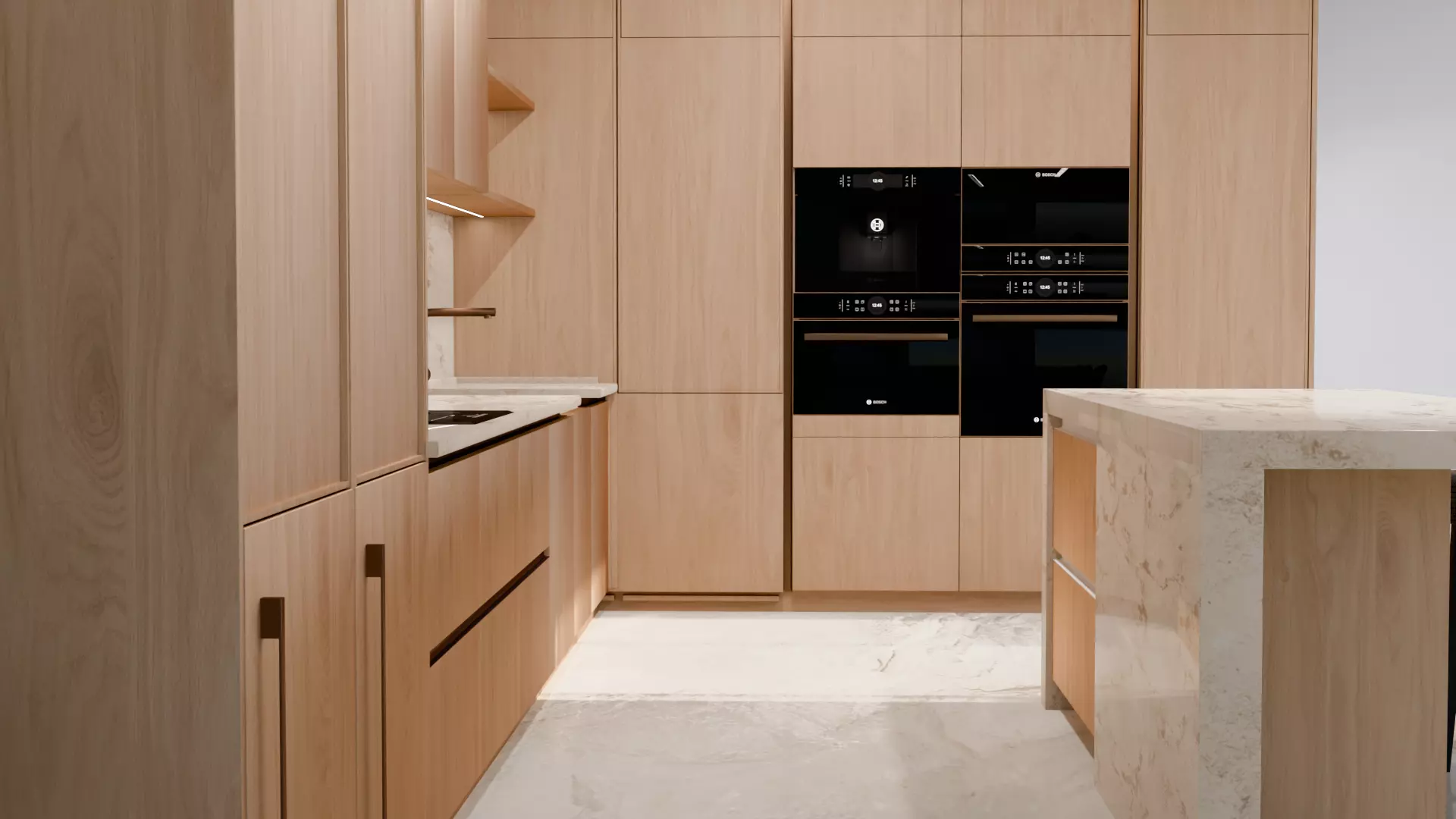 Modular kitchen 1 3D model_3