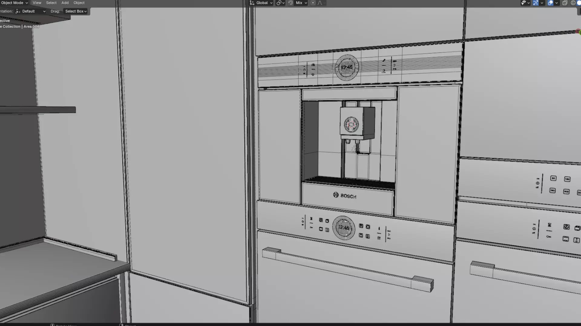 Modular kitchen 1 3D model_7