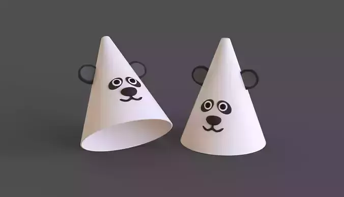 Funny Panda Birthday Hat 