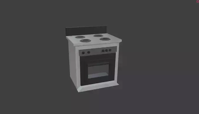 Low poly oven-3d model
