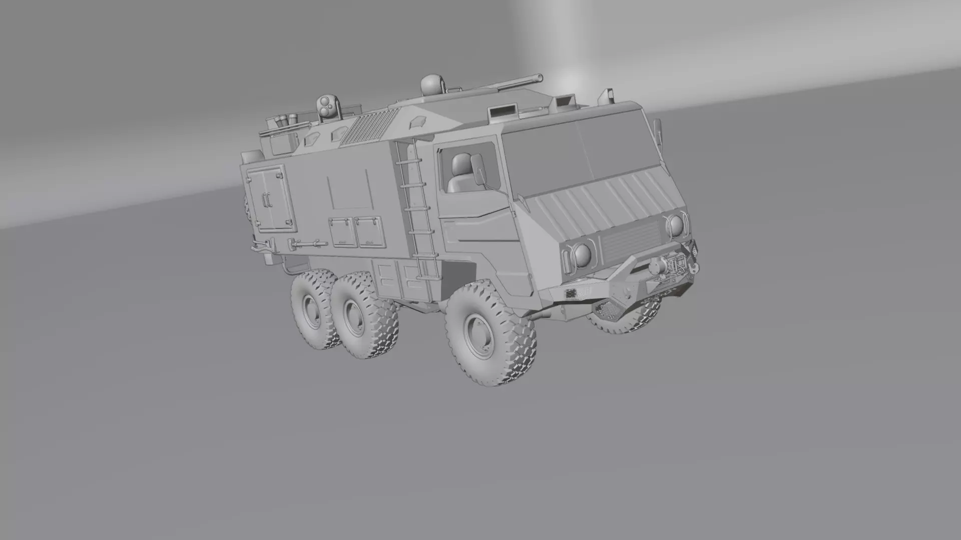 Military Expedition truck Low-poly 3D model_34