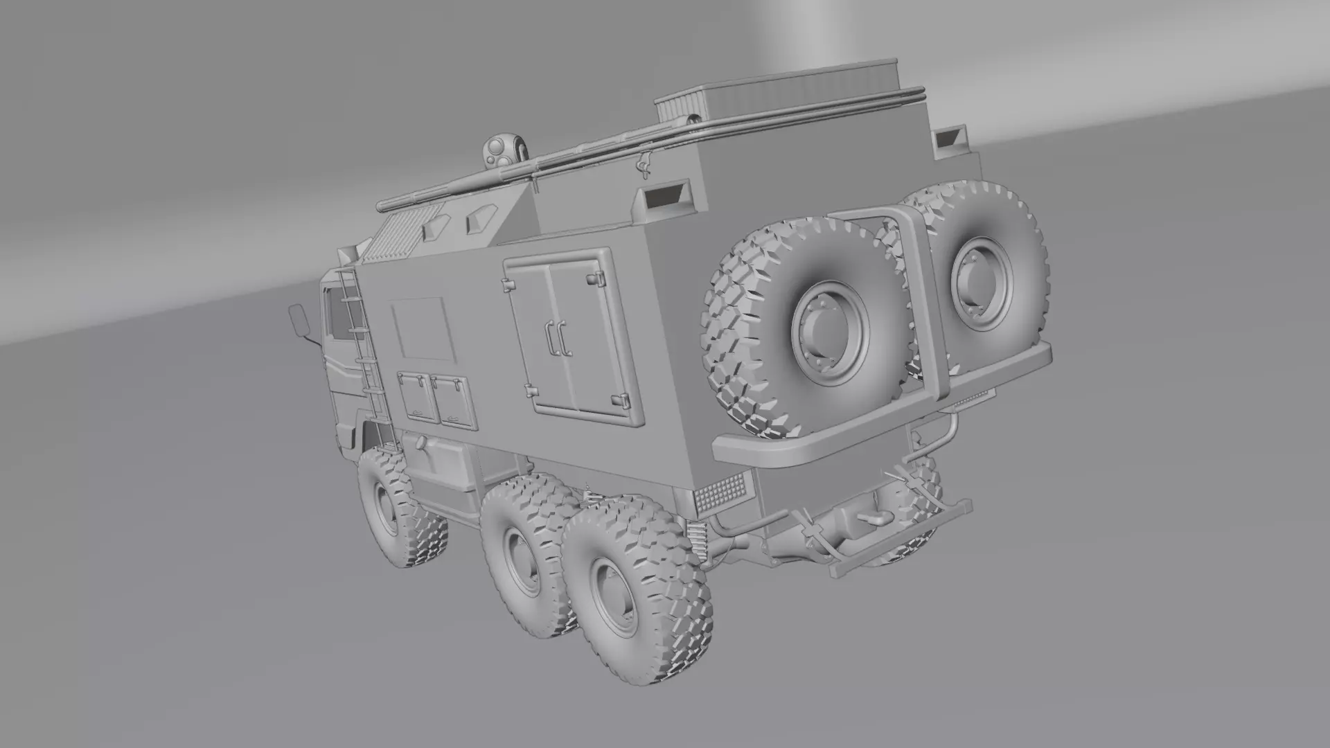 Military Expedition truck Low-poly 3D model_33